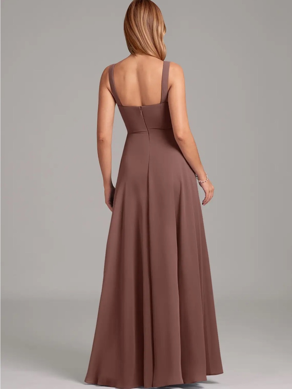 Azazie Shaude A-line Pleated Chiffon Dress - Picture 2 of 4